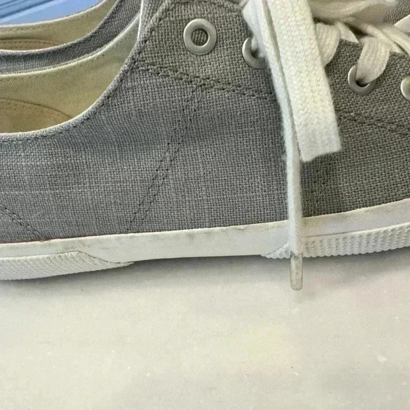 Ralph Lauren flax linen sneakers “Jolie” light gray size 9.5 NEW - Picture 3 of 8